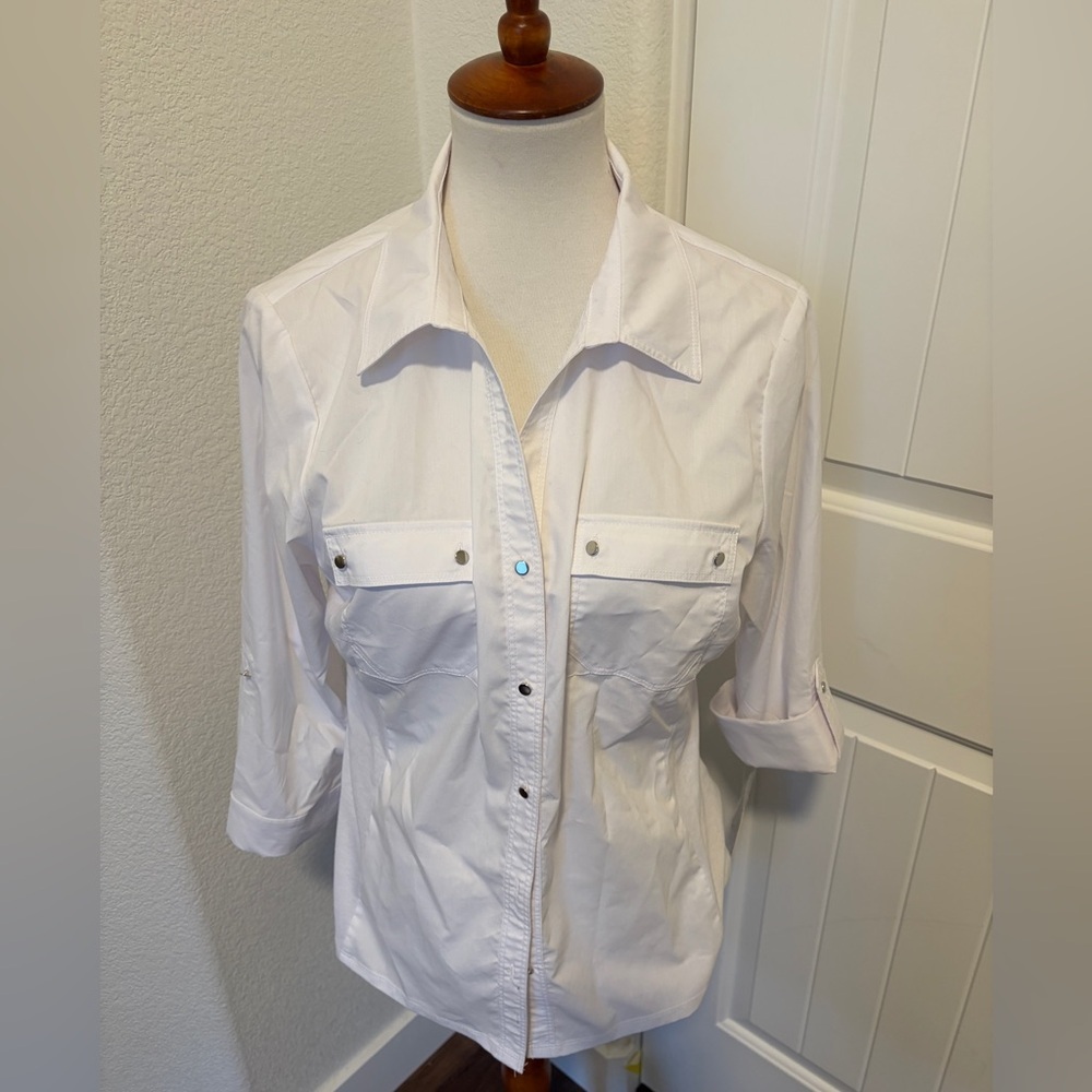 Zac & Rachel Petite White Blouse